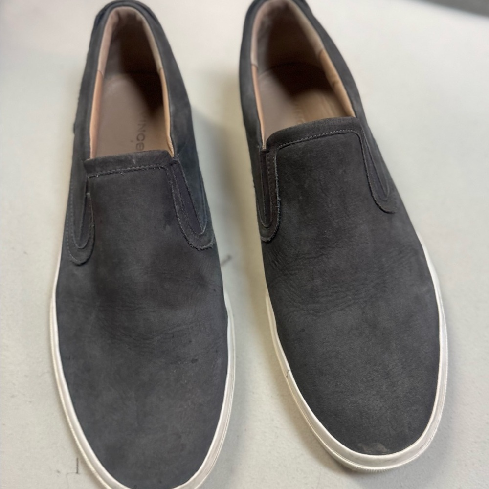 Vince Men's Slip-On Suede Shoes - Gray